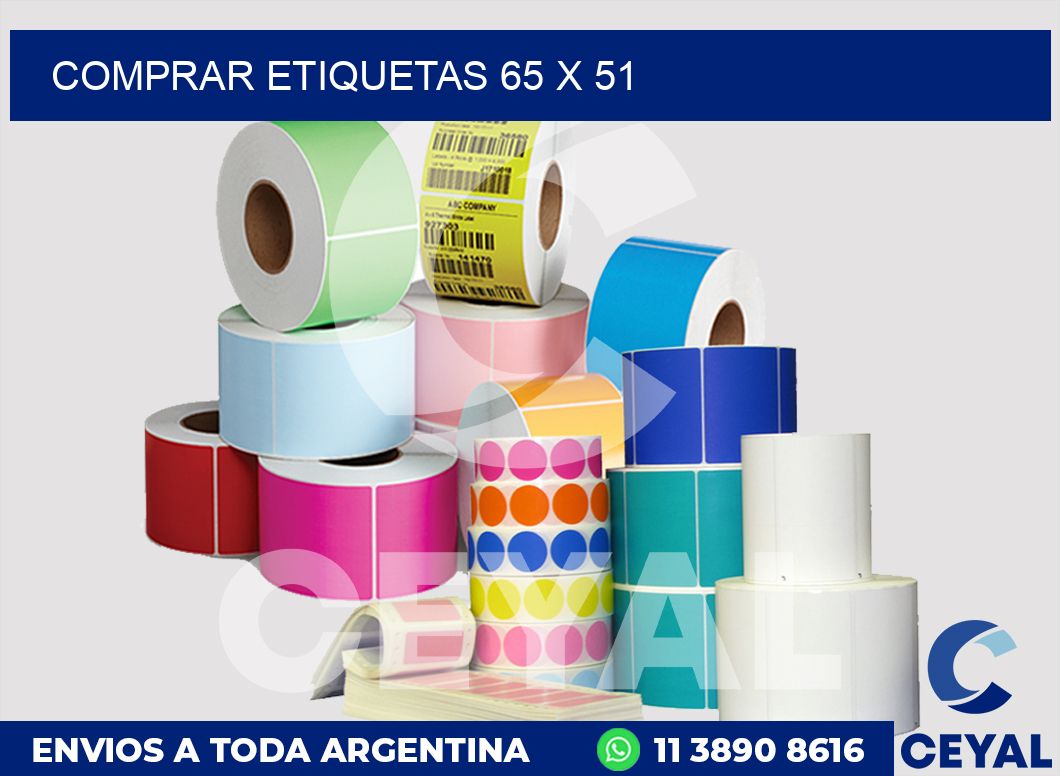 Comprar etiquetas 65 x 51