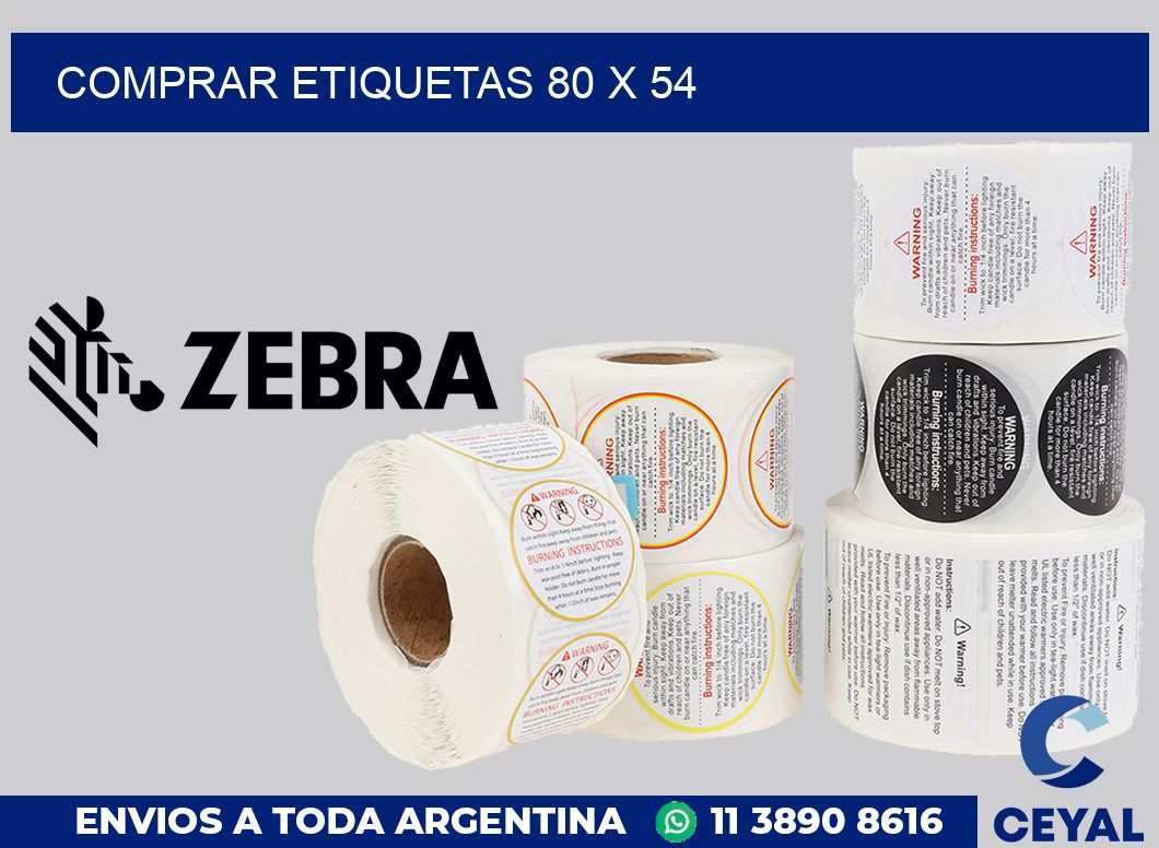 Comprar etiquetas 80 x 54