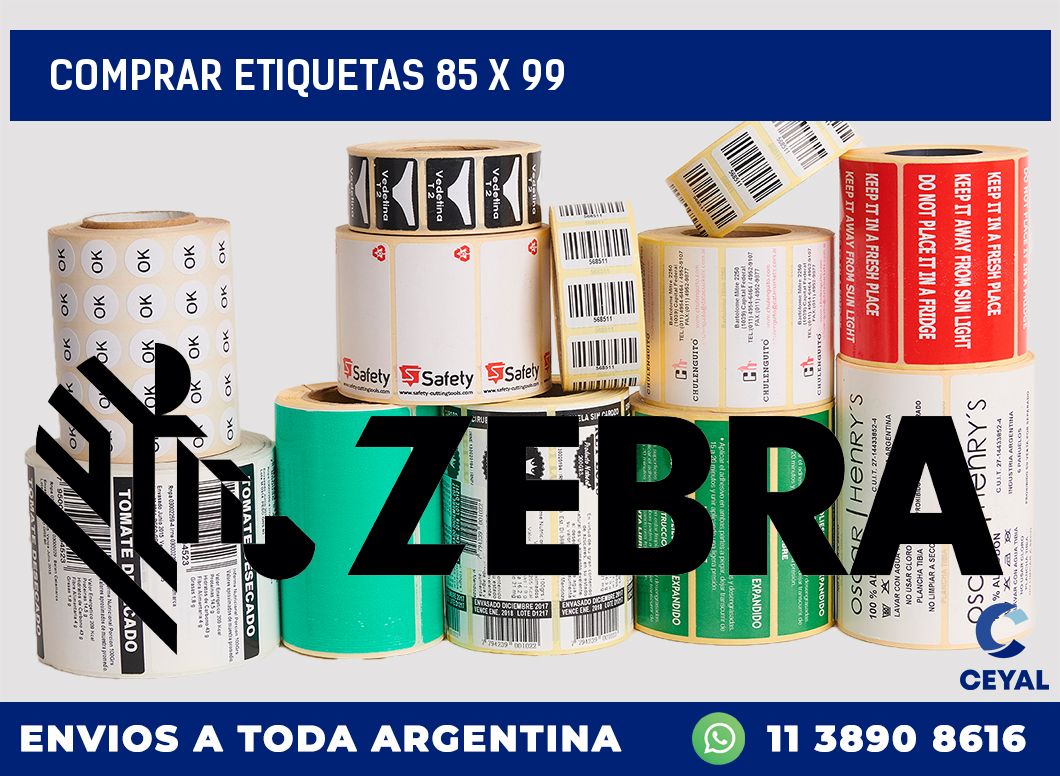 Comprar etiquetas 85 x 99