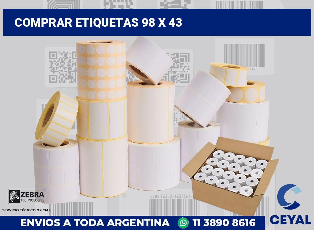 Comprar etiquetas 98 x 43