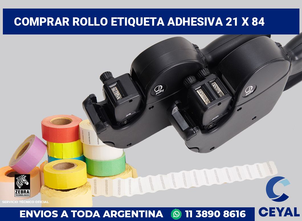 Comprar rollo etiqueta adhesiva 21 x 84