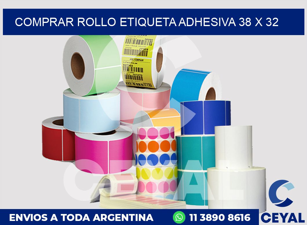 Comprar rollo etiqueta adhesiva 38 x 32