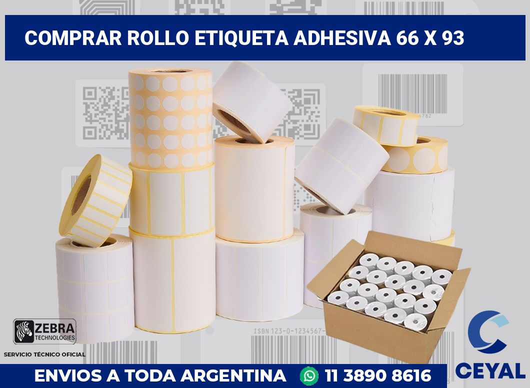 Comprar rollo etiqueta adhesiva 66 x 93