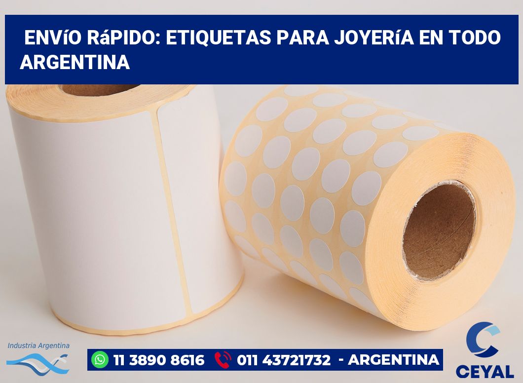 Envío Rápido: Etiquetas para Joyería en Todo Argentina