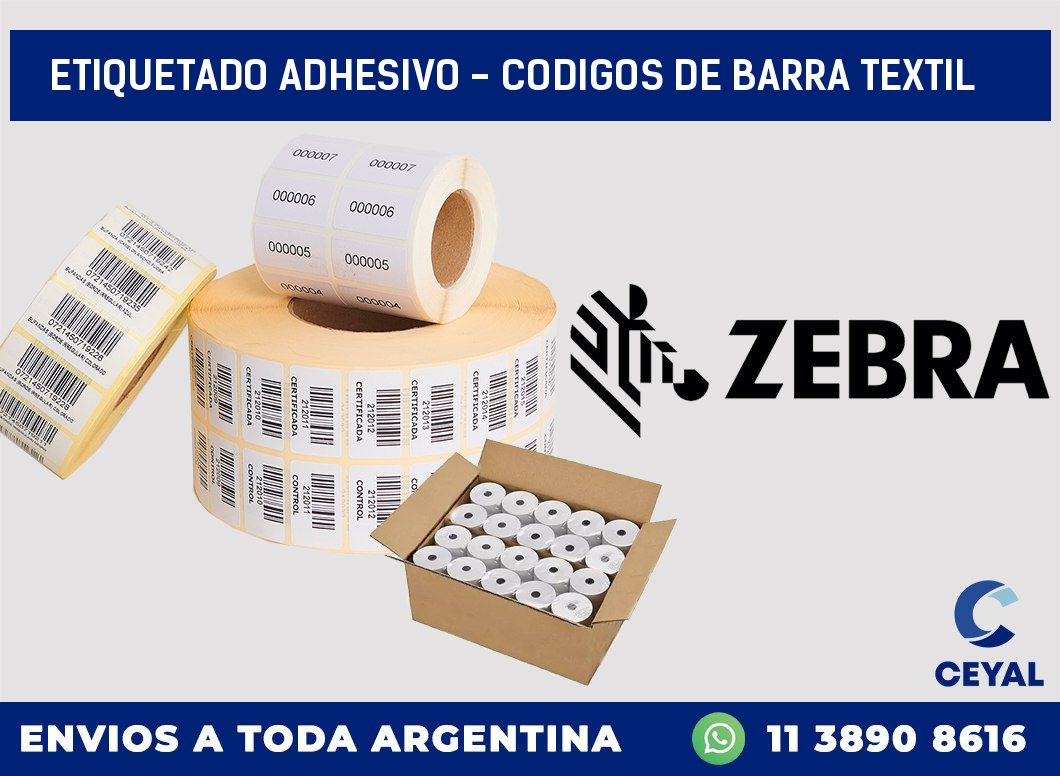 Etiquetado adhesivo – codigos de barra textil