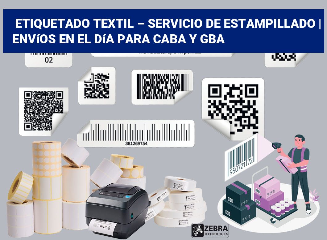 Etiquetado textil – servicio de estampillado | Envíos en el día para CABA y GBA