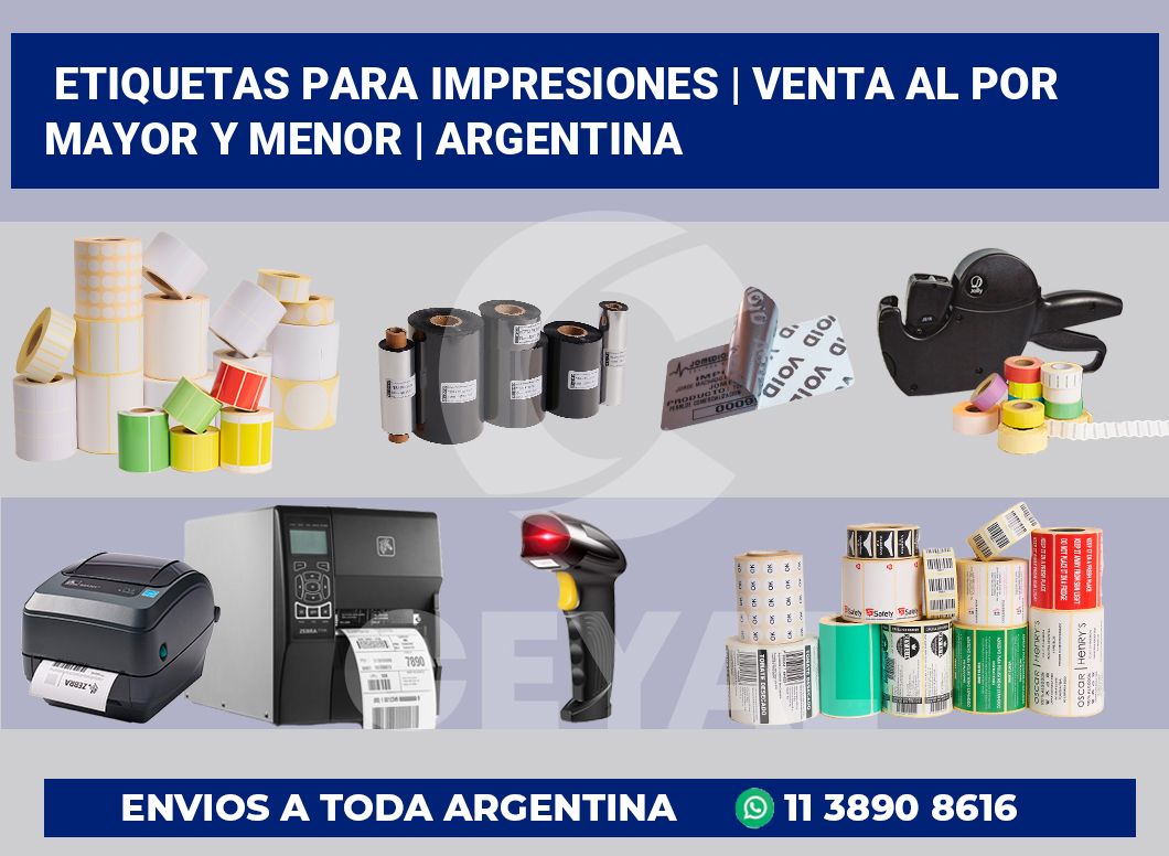 Etiquetas para impresiones | Venta al por mayor y menor | Argentina