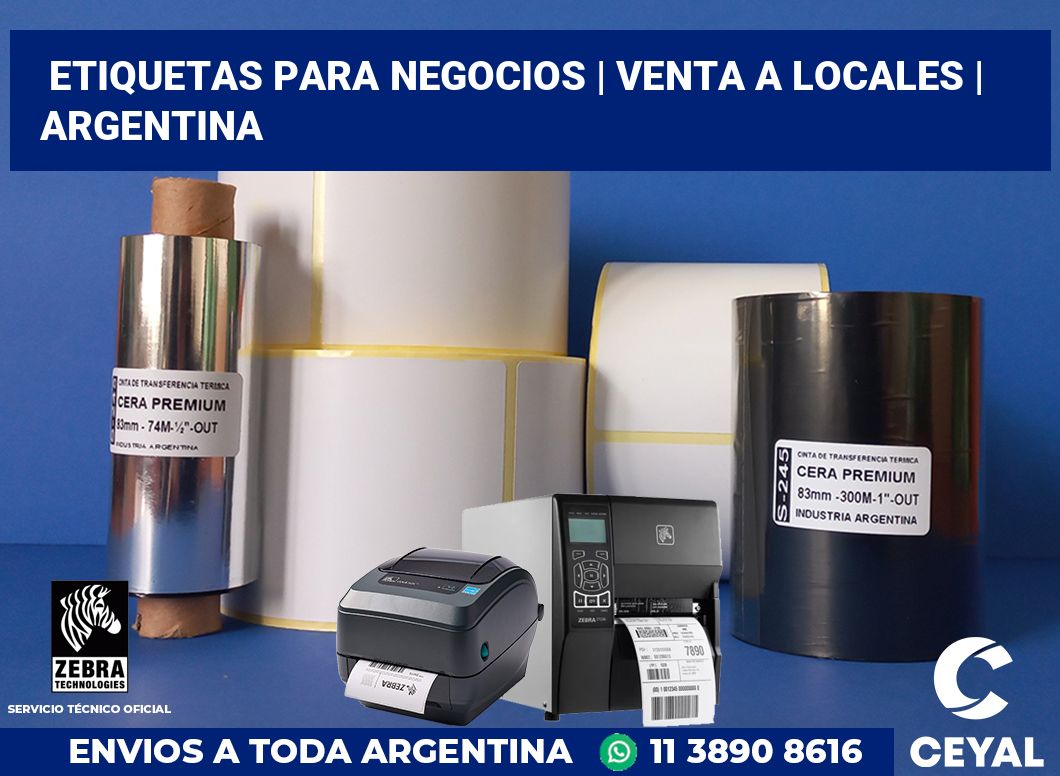 Etiquetas para negocios | Venta a locales | Argentina