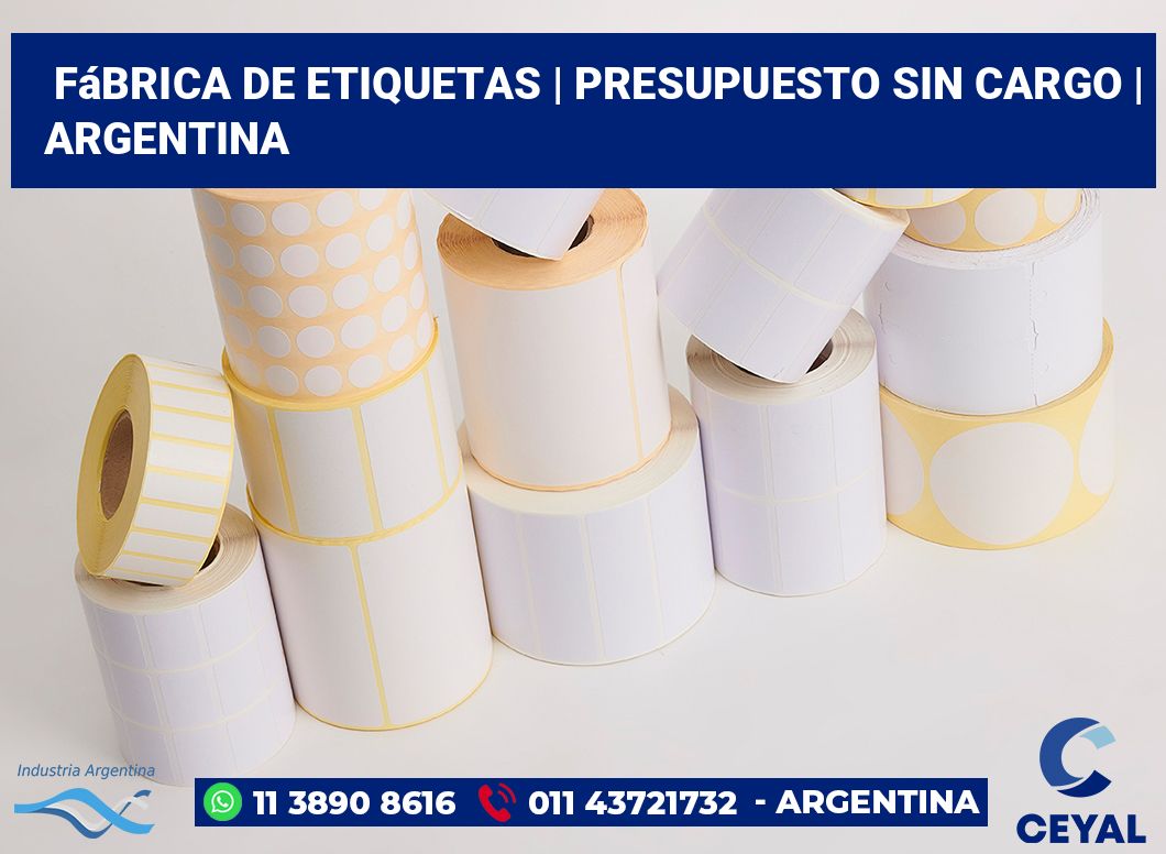 Fábrica de etiquetas | Presupuesto sin cargo | Argentina