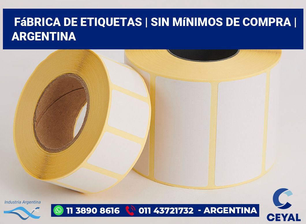 Fábrica de etiquetas | Sin mínimos de compra | Argentina