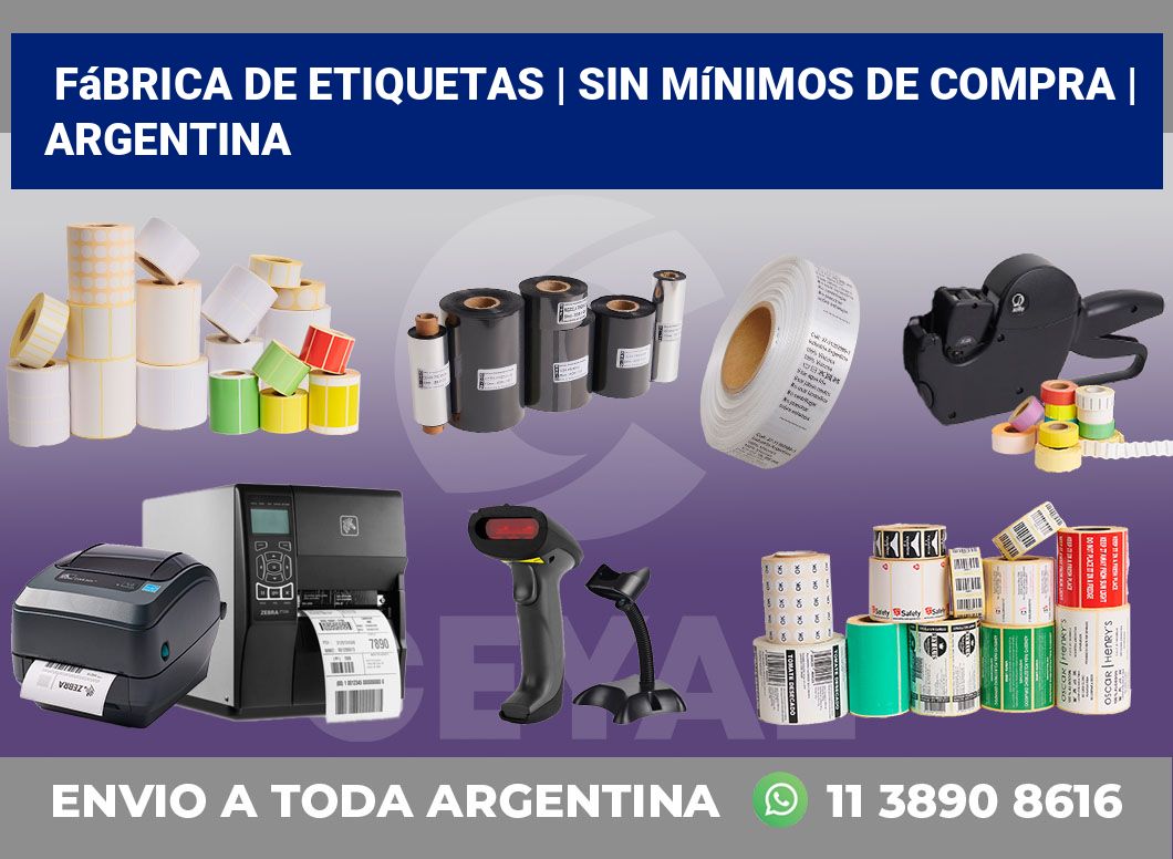 Fábrica de etiquetas | Sin mínimos de compra | Argentina