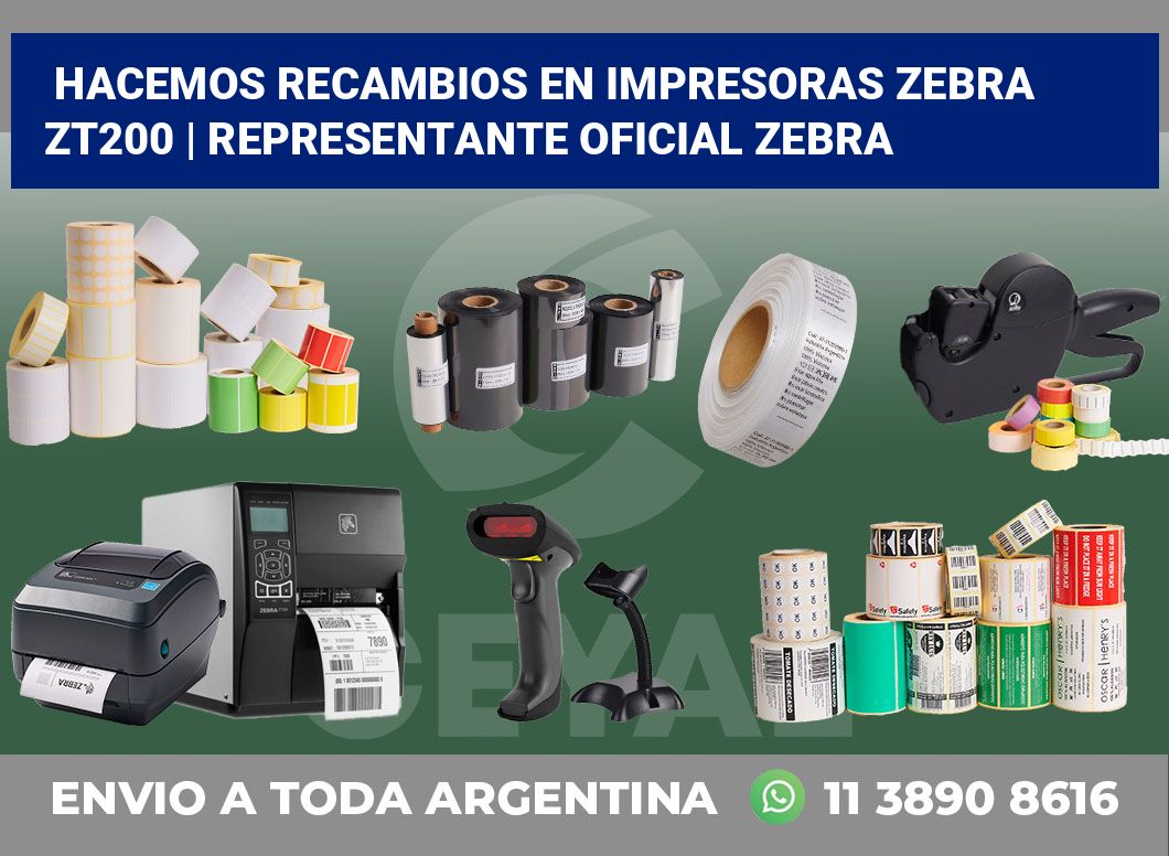 Hacemos recambios en impresoras Zebra ZT200 | Representante oficial Zebra