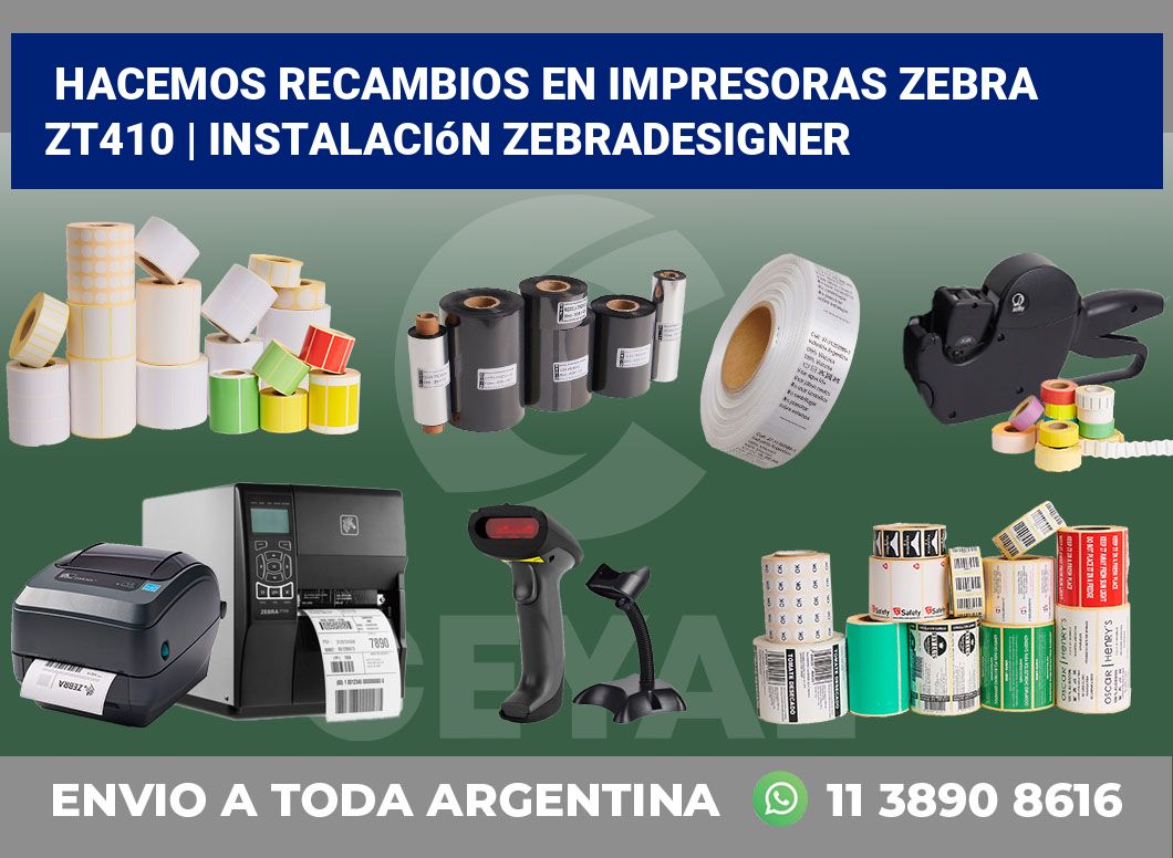 Hacemos recambios en impresoras Zebra ZT410 | Instalación ZebraDesigner