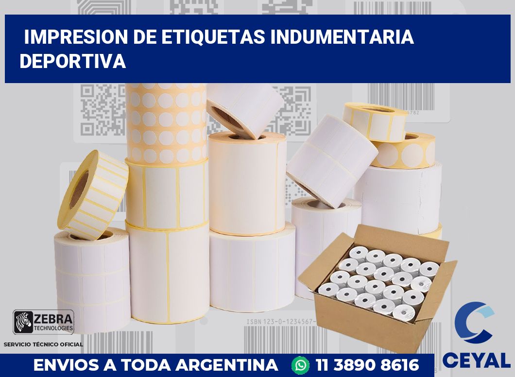 Impresion de etiquetas Indumentaria deportiva