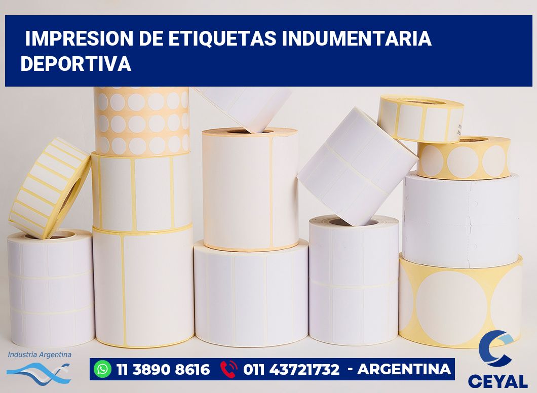 Impresion de etiquetas Indumentaria deportiva