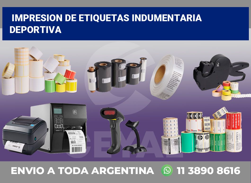 Impresion de etiquetas Indumentaria deportiva