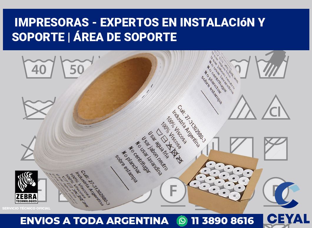 Impresoras - Expertos en instalación y soporte | Área de soporte