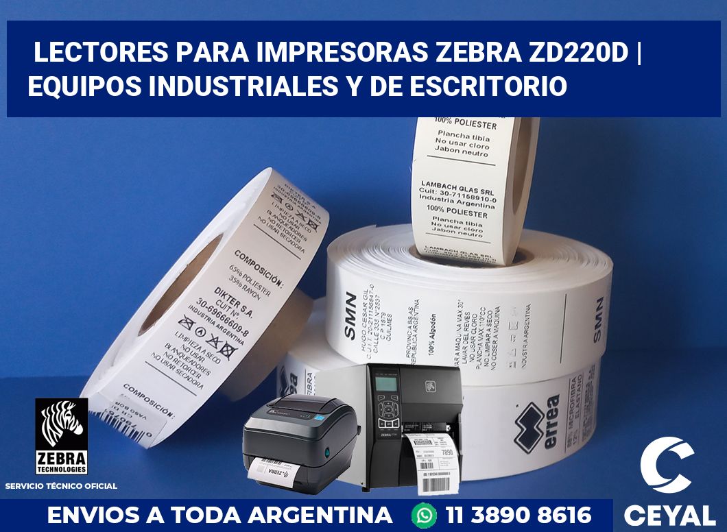 Lectores para impresoras Zebra ZD220d | Equipos industriales y de escritorio