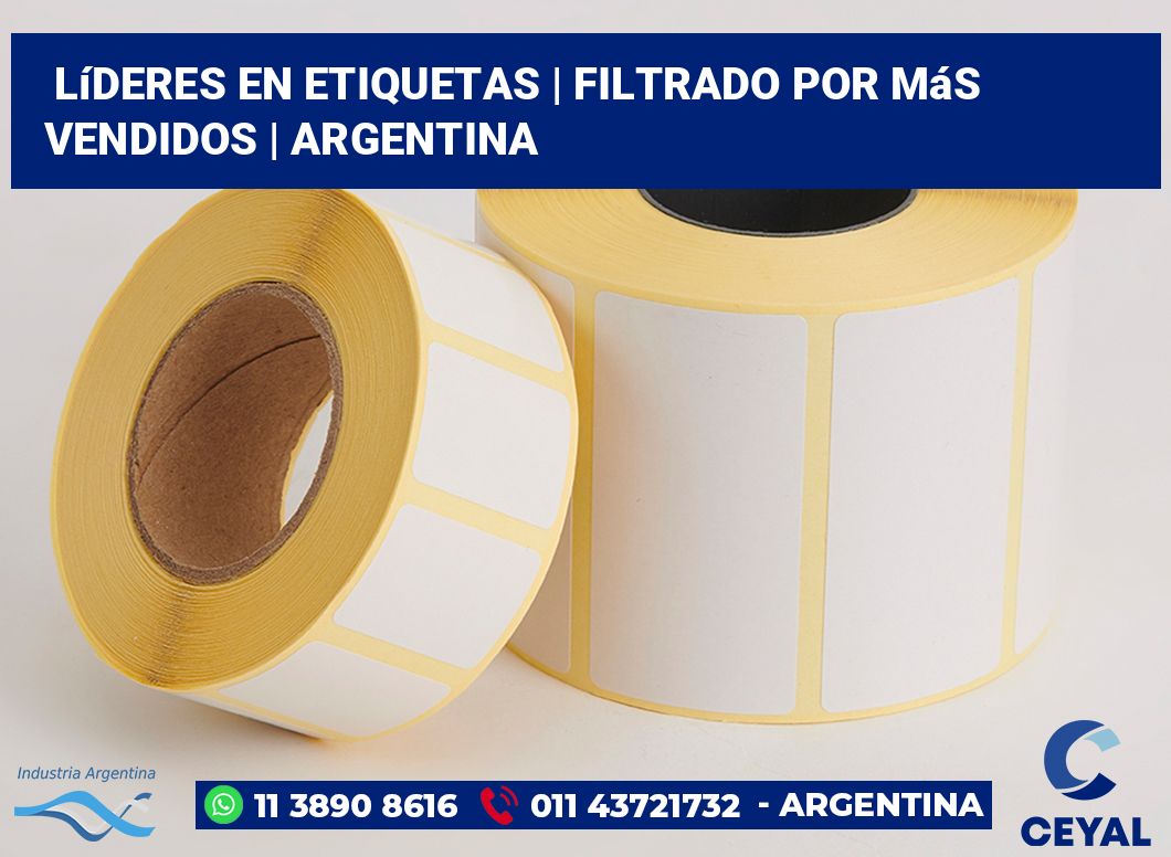 Líderes en etiquetas | Filtrado por más vendidos | Argentina