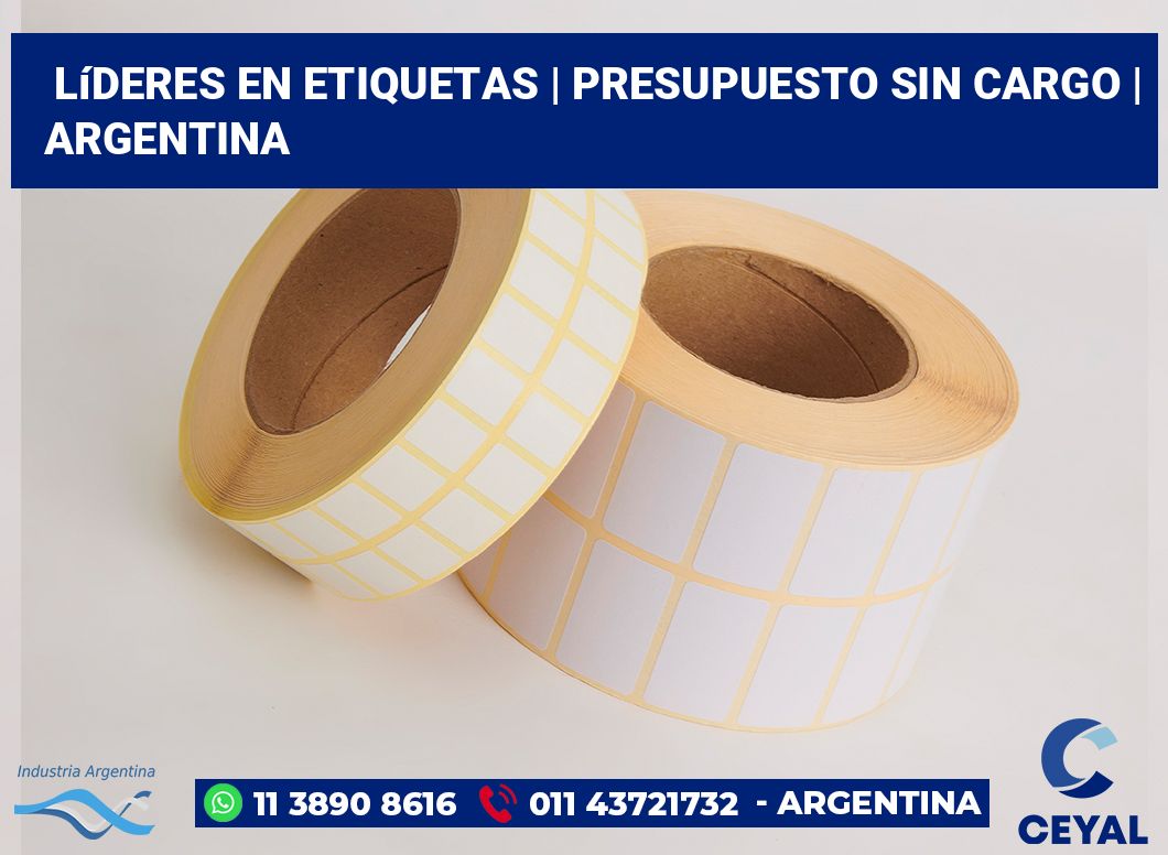 Líderes en etiquetas | Presupuesto sin cargo | Argentina