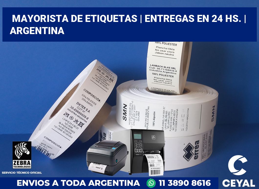 Mayorista de etiquetas | Entregas en 24 hs. | Argentina
