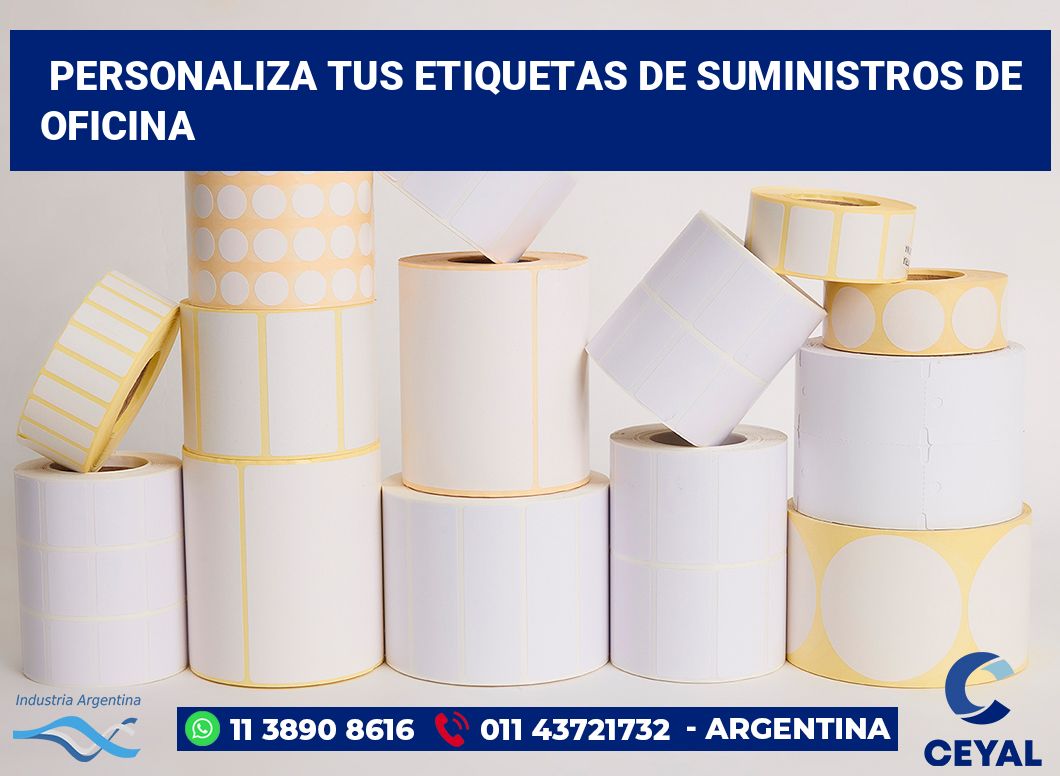 Personaliza tus Etiquetas de Suministros de Oficina