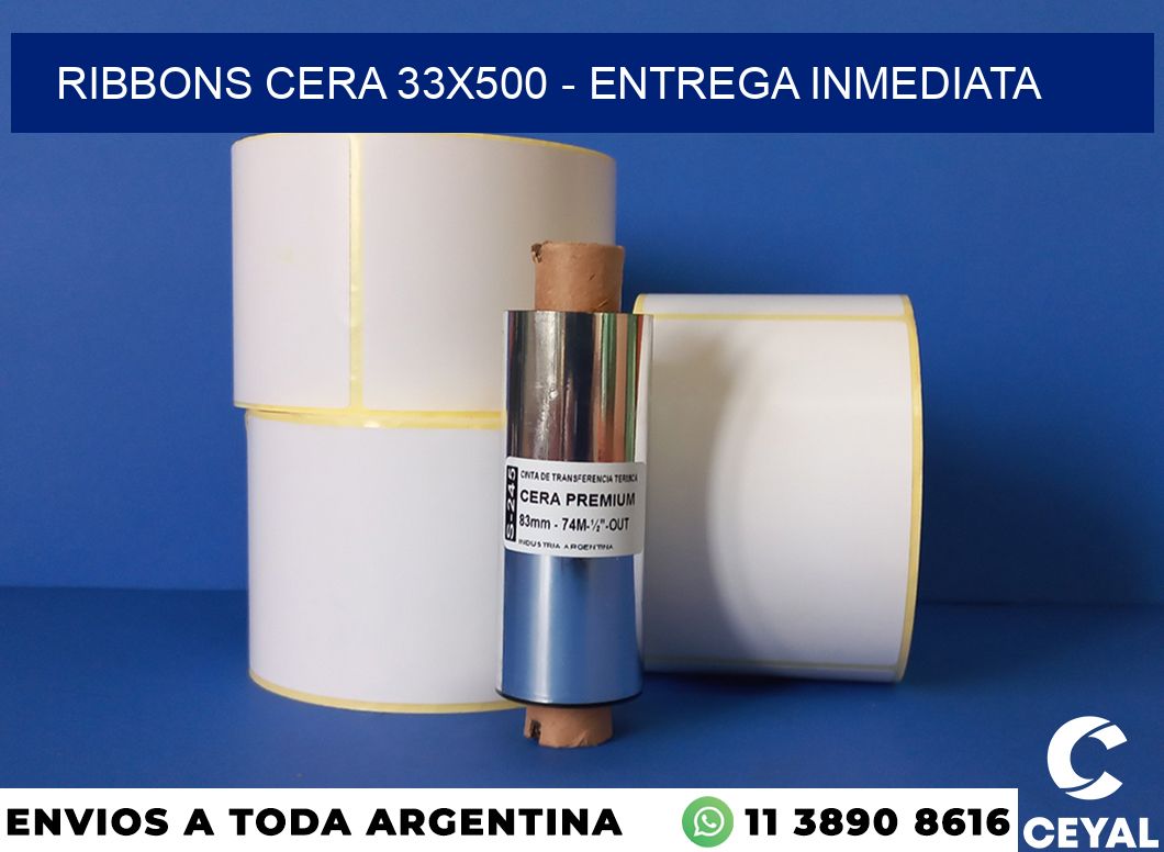 Ribbons cera 33×500 – Entrega inmediata