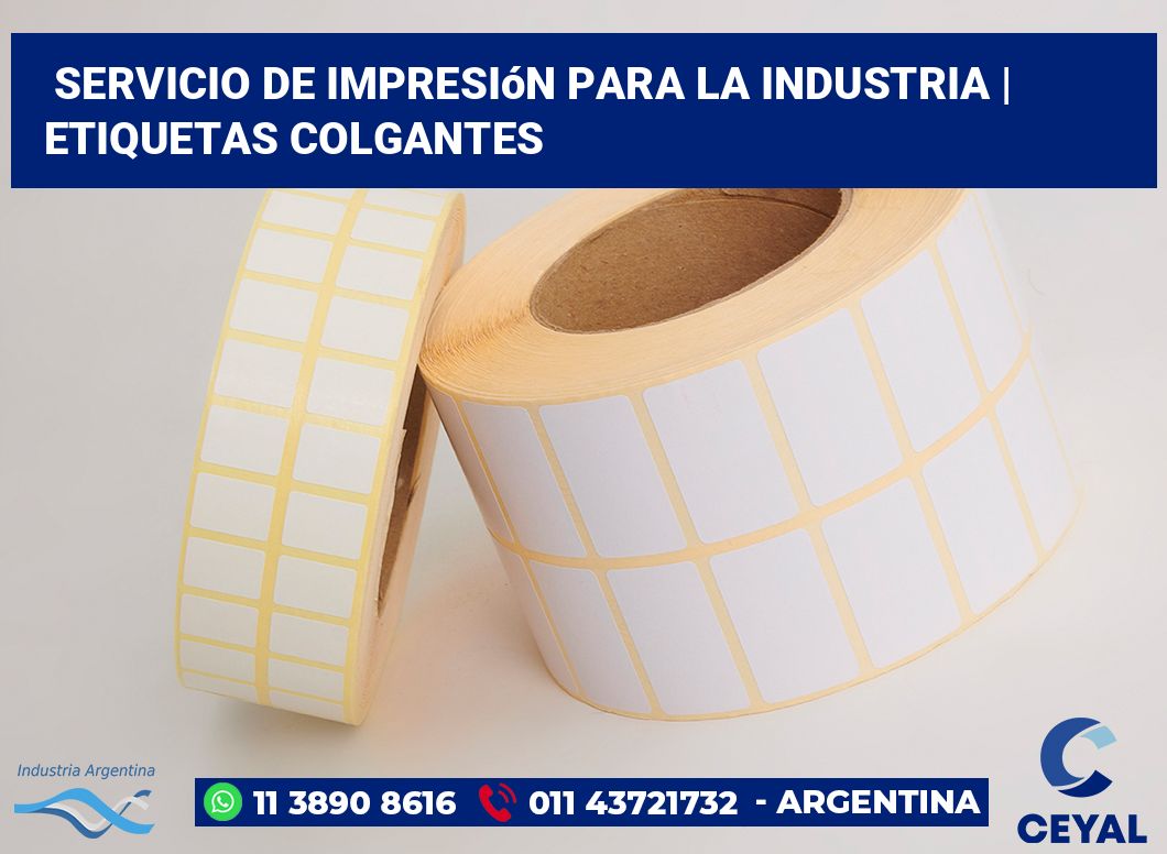 Servicio de impresión para la industria | etiquetas colgantes