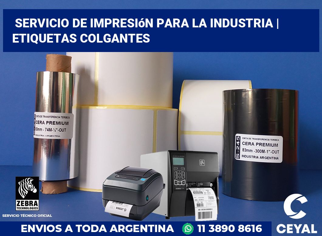 Servicio de impresión para la industria | etiquetas colgantes