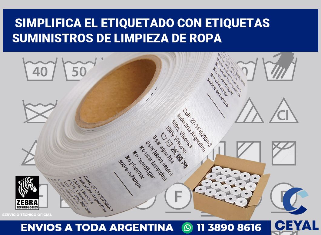 Simplifica el Etiquetado con Etiquetas Suministros de Limpieza de Ropa
