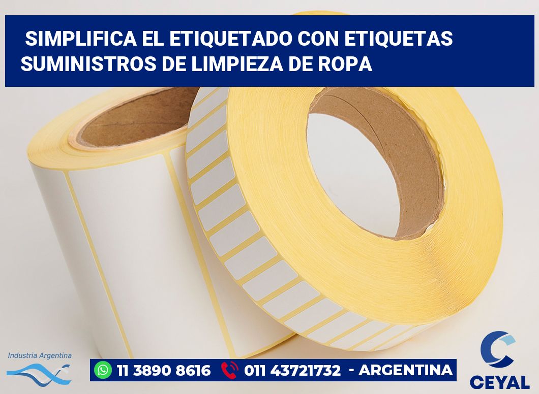 Simplifica el Etiquetado con Etiquetas Suministros de Limpieza de Ropa