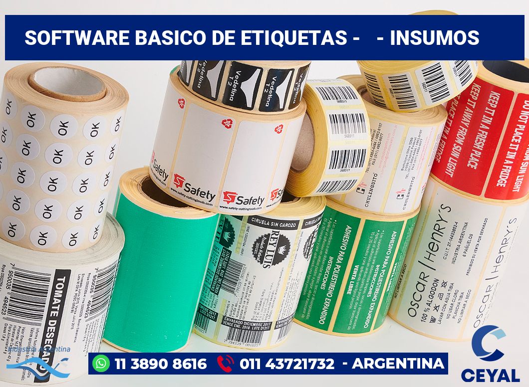 Software basico de etiquetas -   - Insumos