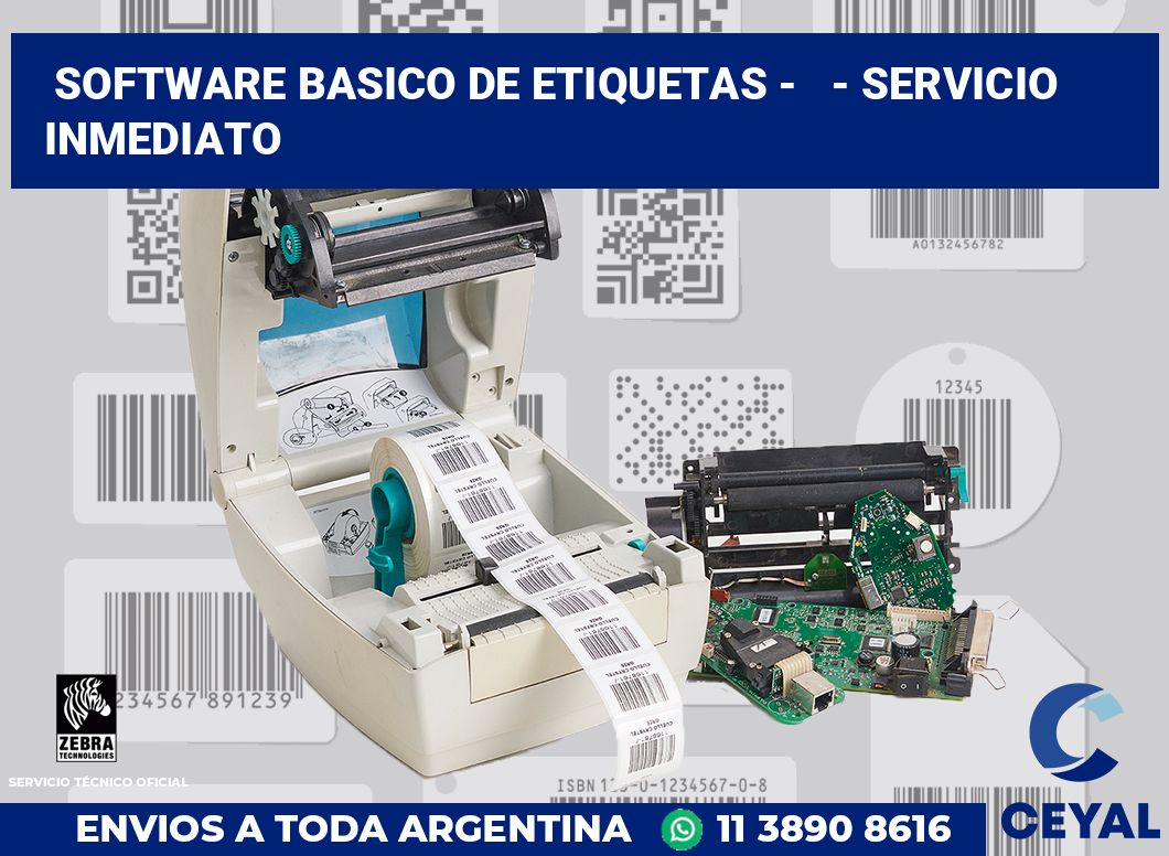 Software basico de etiquetas - - Servicio inmediato