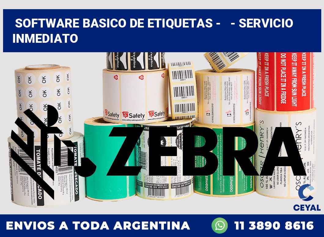 Software basico de etiquetas –   – Servicio inmediato