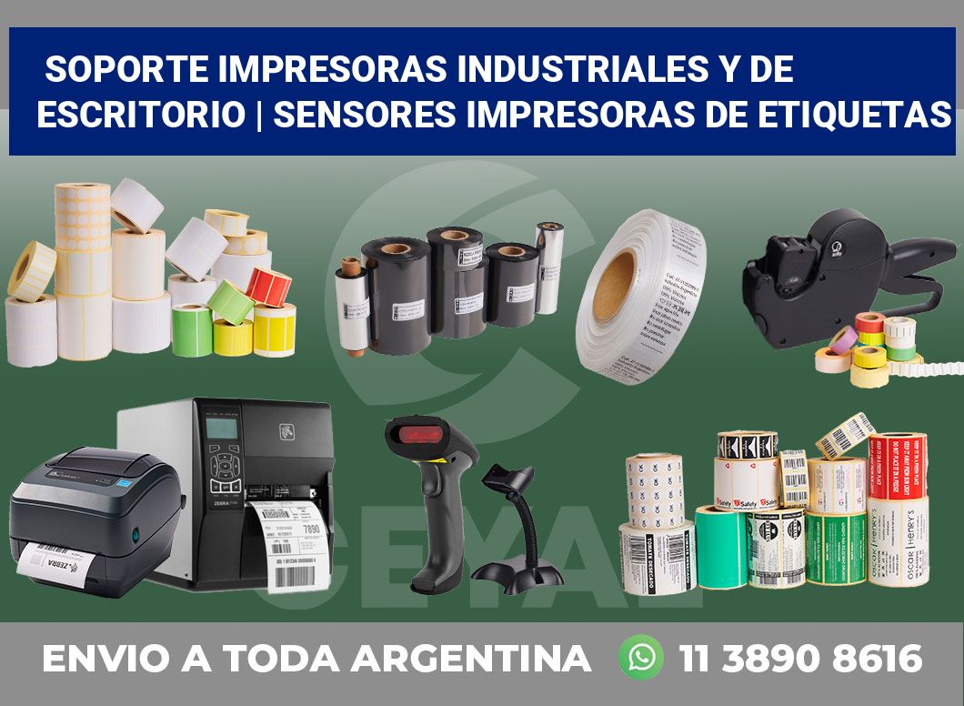 Soporte impresoras industriales y de escritorio | Sensores impresoras de etiquetas
