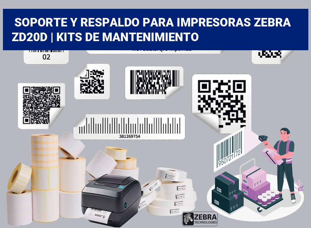 Soporte y respaldo para impresoras Zebra ZD20d | Kits de mantenimiento