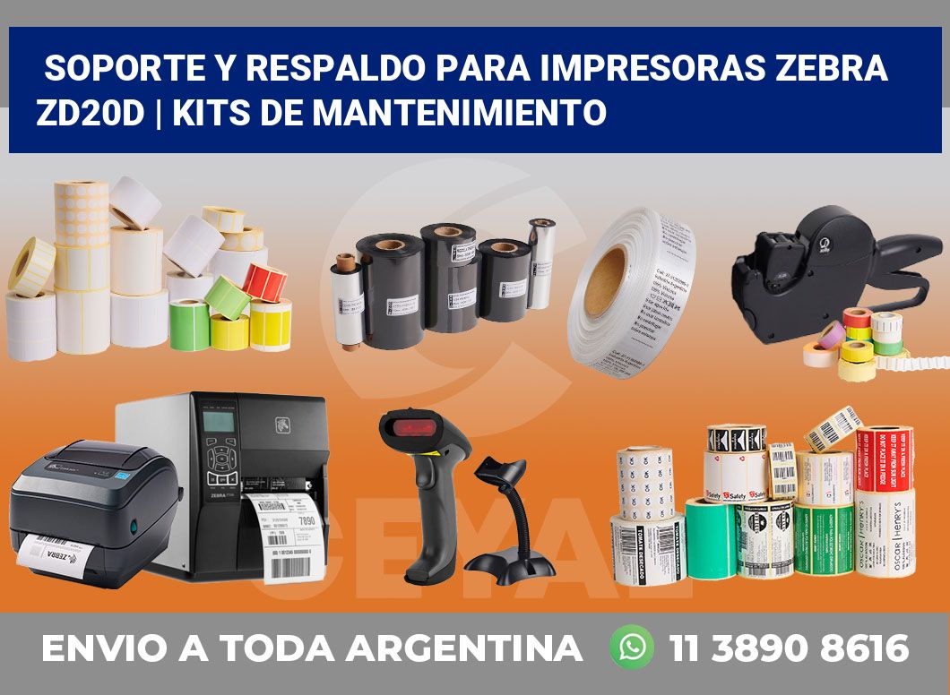 Soporte y respaldo para impresoras Zebra ZD20d | Kits de mantenimiento