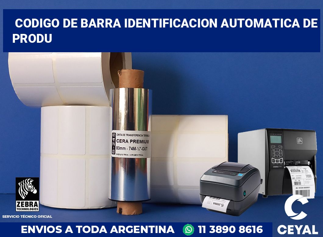 codigo de barra identificacion automatica de produ