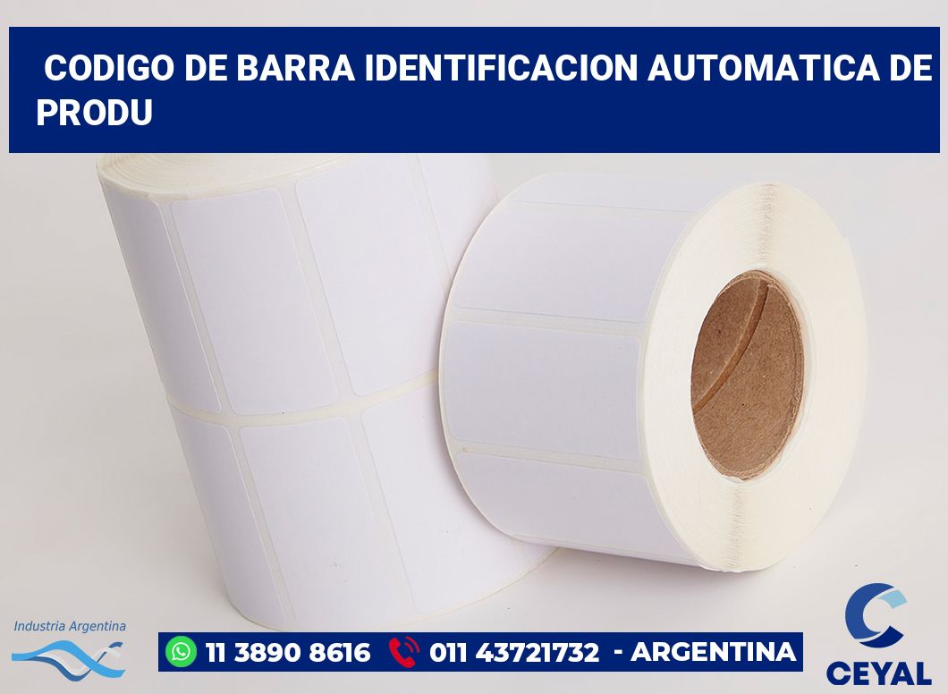 codigo de barra identificacion automatica de produ