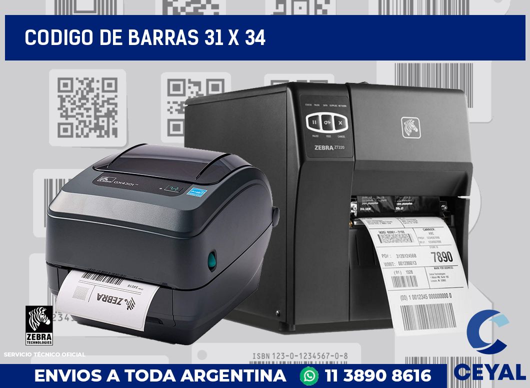 codigo de barras 31 x 34