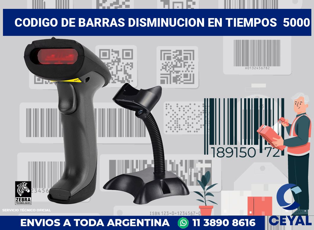 codigo de barras disminucion en tiempos 5000