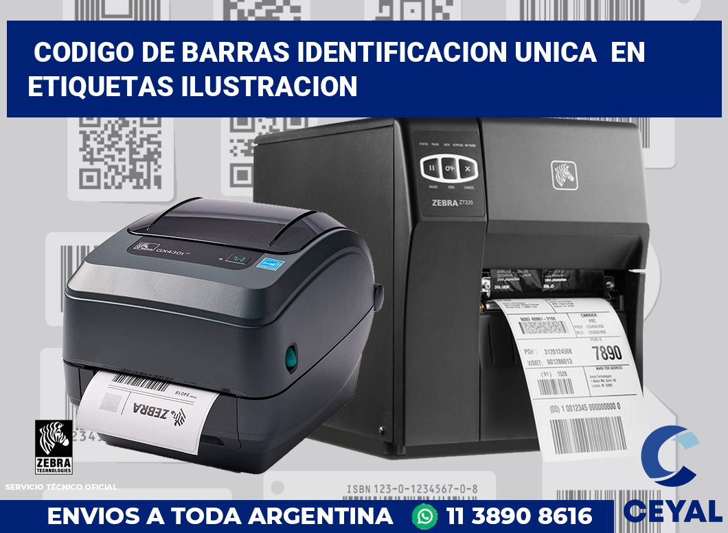 codigo de barras identificacion unica en etiquetas ilustracion