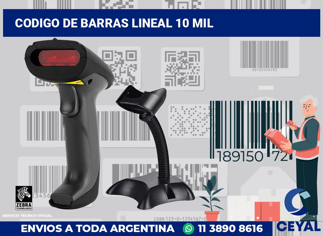 codigo de barras lineal 10 mil