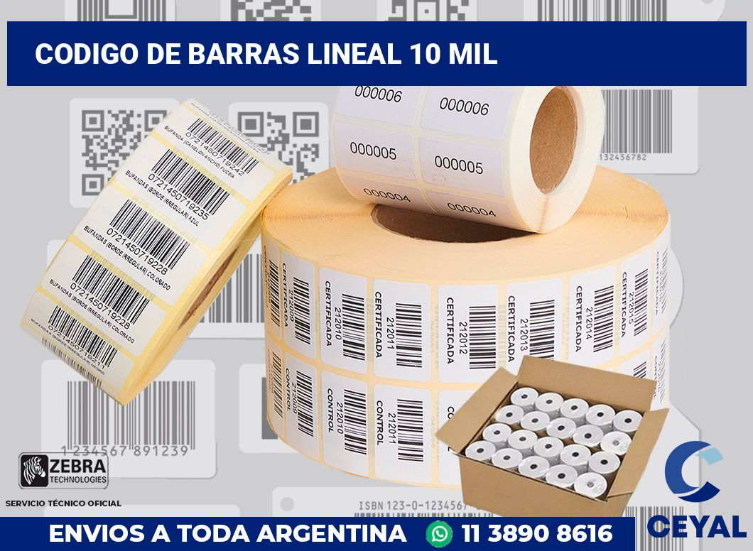 codigo de barras lineal 10 mil