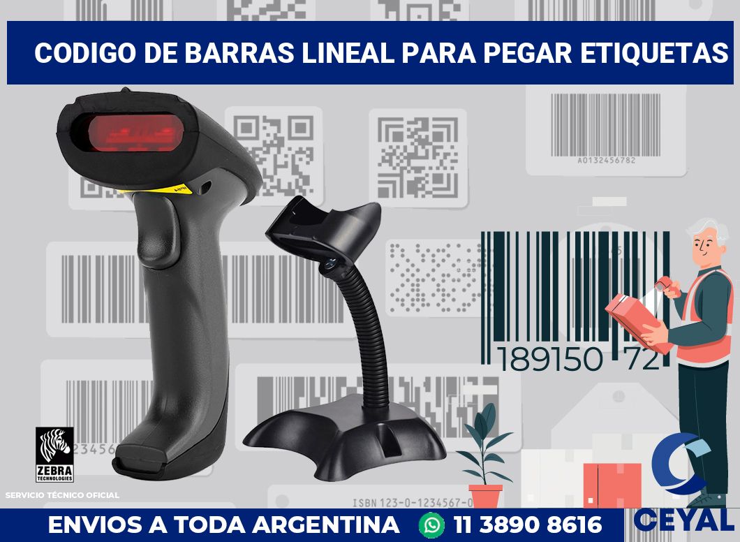 codigo de barras lineal para pegar etiquetas