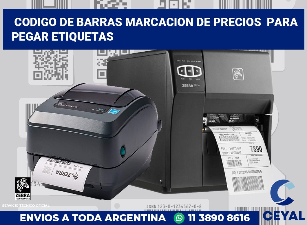 codigo de barras marcacion de precios para pegar etiquetas