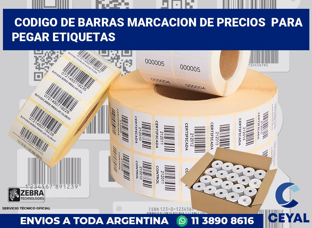 codigo de barras marcacion de precios  para pegar etiquetas