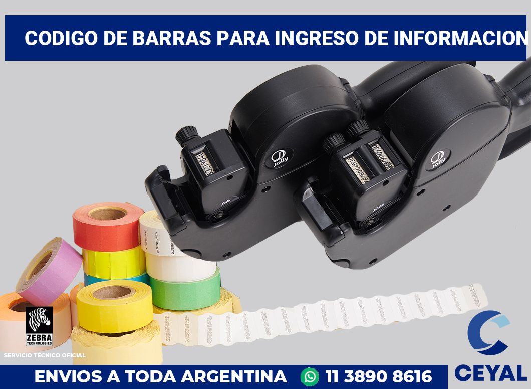 codigo de barras para ingreso de informacion