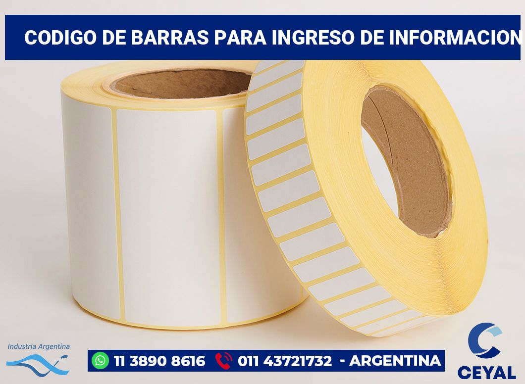 codigo de barras para ingreso de informacion