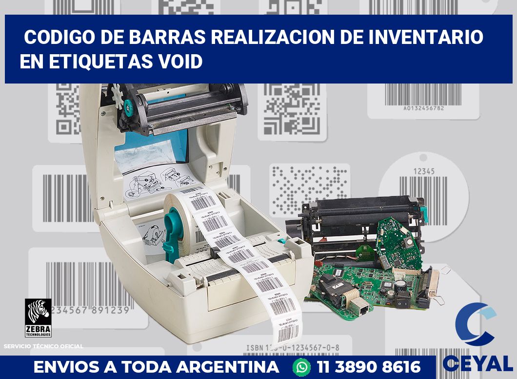 codigo de barras realizacion de inventario en etiquetas VOID